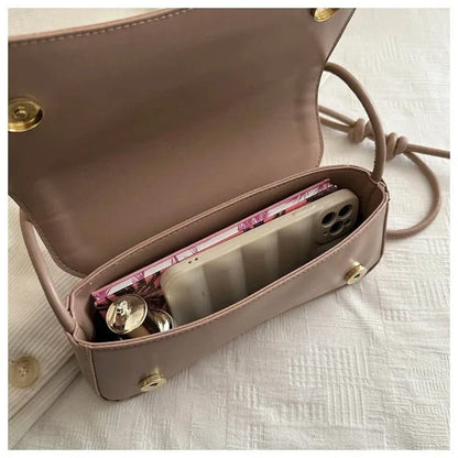 Bolsa Feminina de Ombro Minimalista e Alça com Nós Modelo Élégance Noire