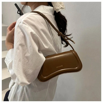 Bolsa Feminina de Ombro Minimalista e Alça com Nós Modelo Élégance Noire