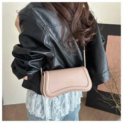 Bolsa Feminina de Ombro Minimalista e Alça com Nós Modelo Élégance Noire
