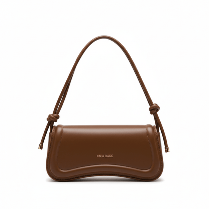 Bolsa Feminina de Ombro Minimalista e Alça com Nós Modelo Élégance Noire