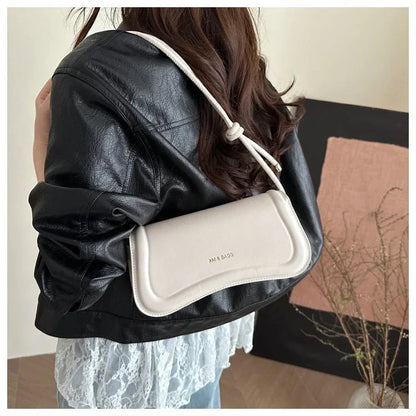 Bolsa Feminina de Ombro Minimalista e Alça com Nós Modelo Élégance Noire