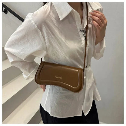 Bolsa Feminina de Ombro Minimalista e Alça com Nós Modelo Élégance Noire